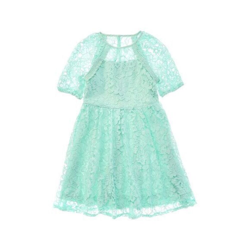 Blush by Us Angels Girls Mint Lace Dress Size 12